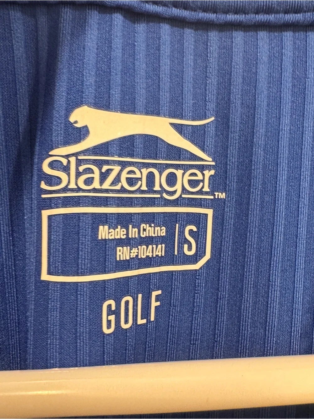 Slazenger Blue Sleeveless Tennis Dress with White and Neon Yellow Trim - Picture 5 of 9